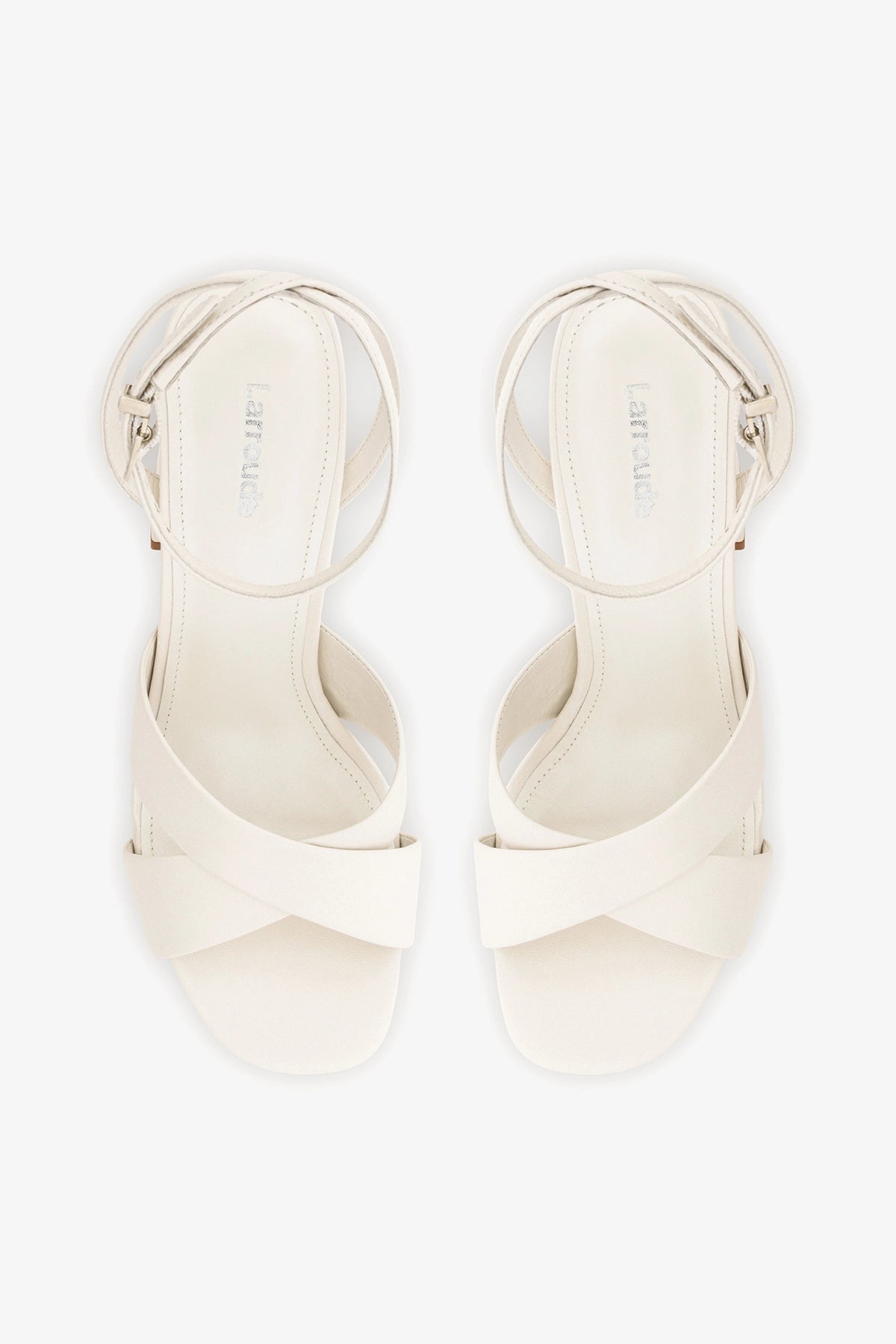 Dolly X Platform Sandal In Pearl Leather