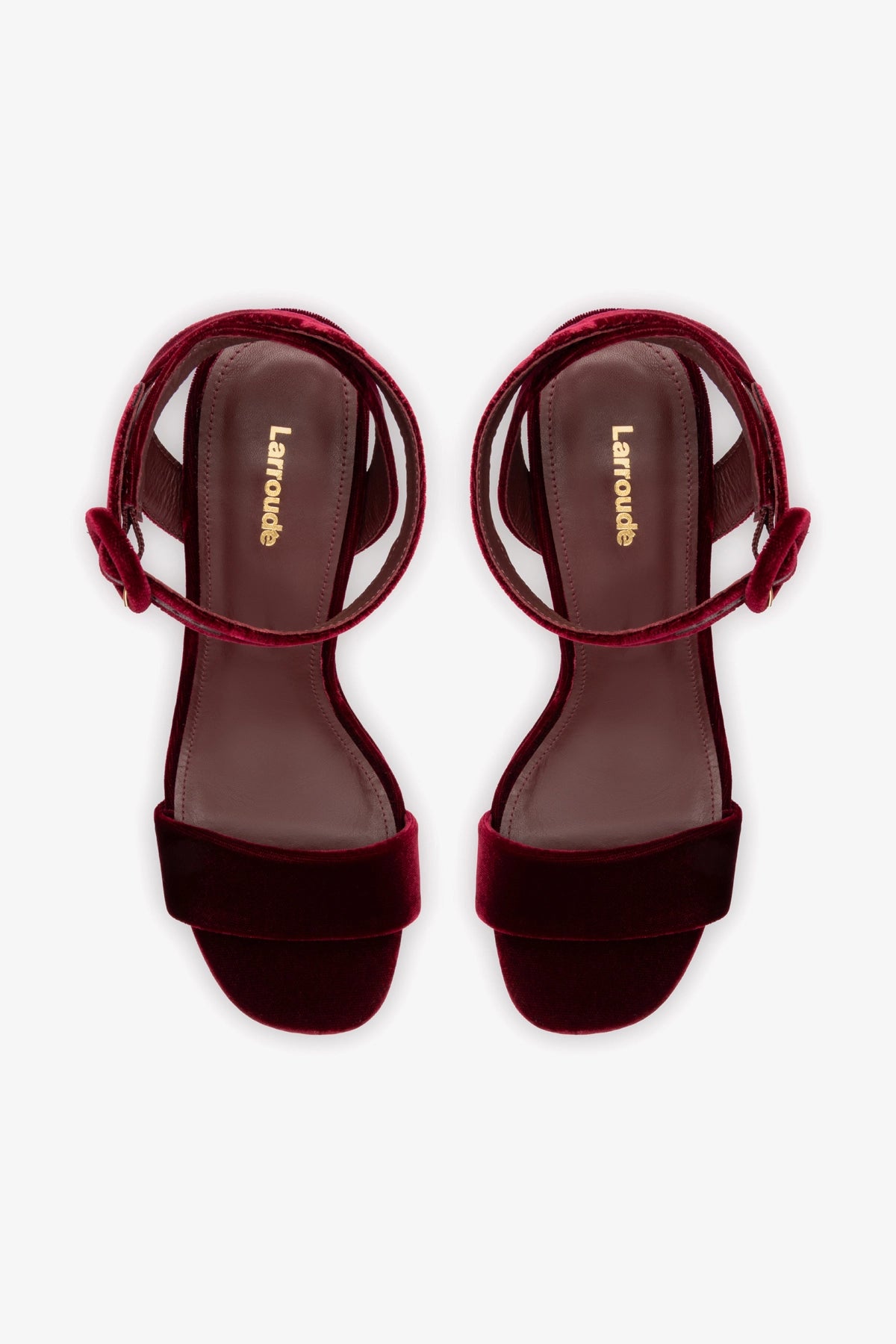 Dolly Sandal In Wine Velvet
