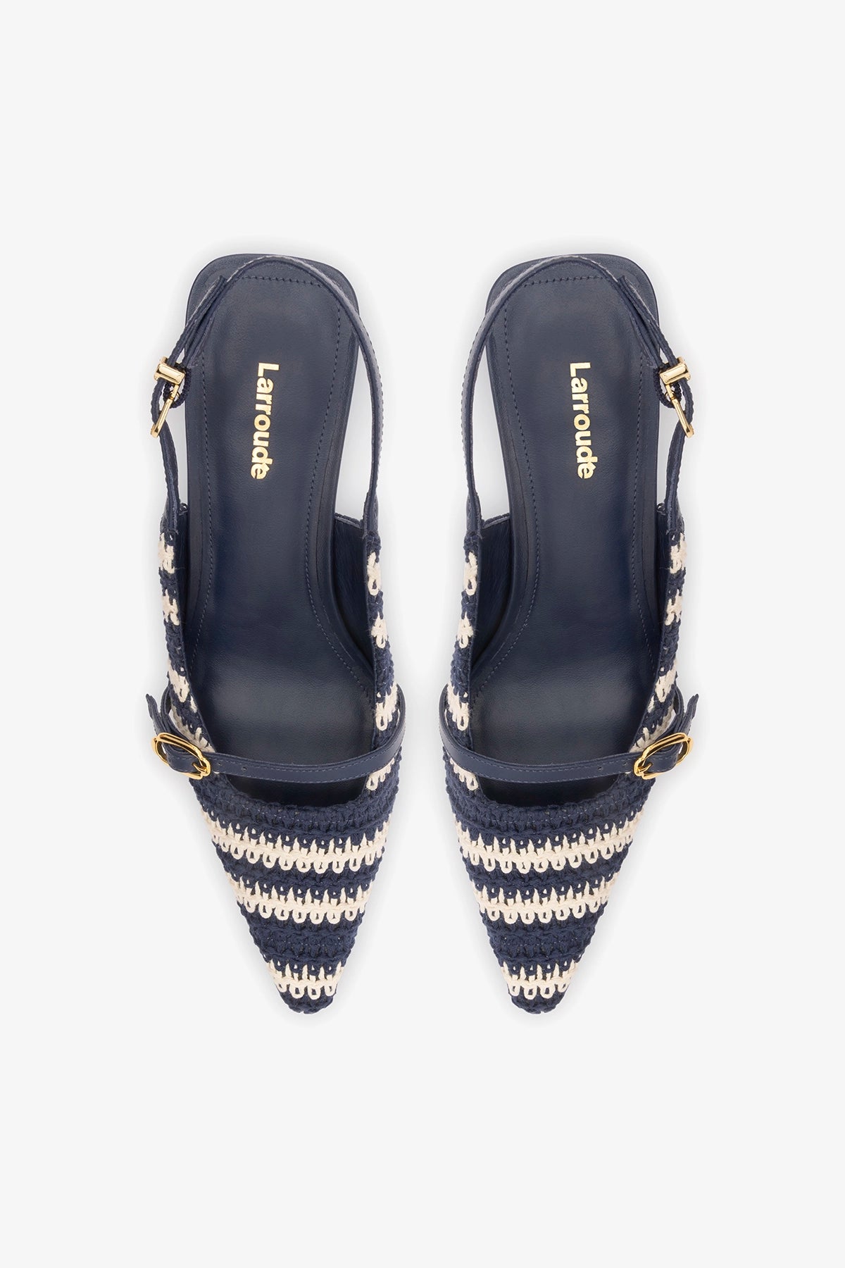 Ines Crochet Pump Striped Navy