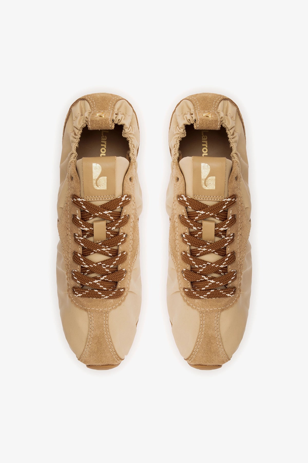 Stella Lite Sneaker In Peanut Nylon and Suede