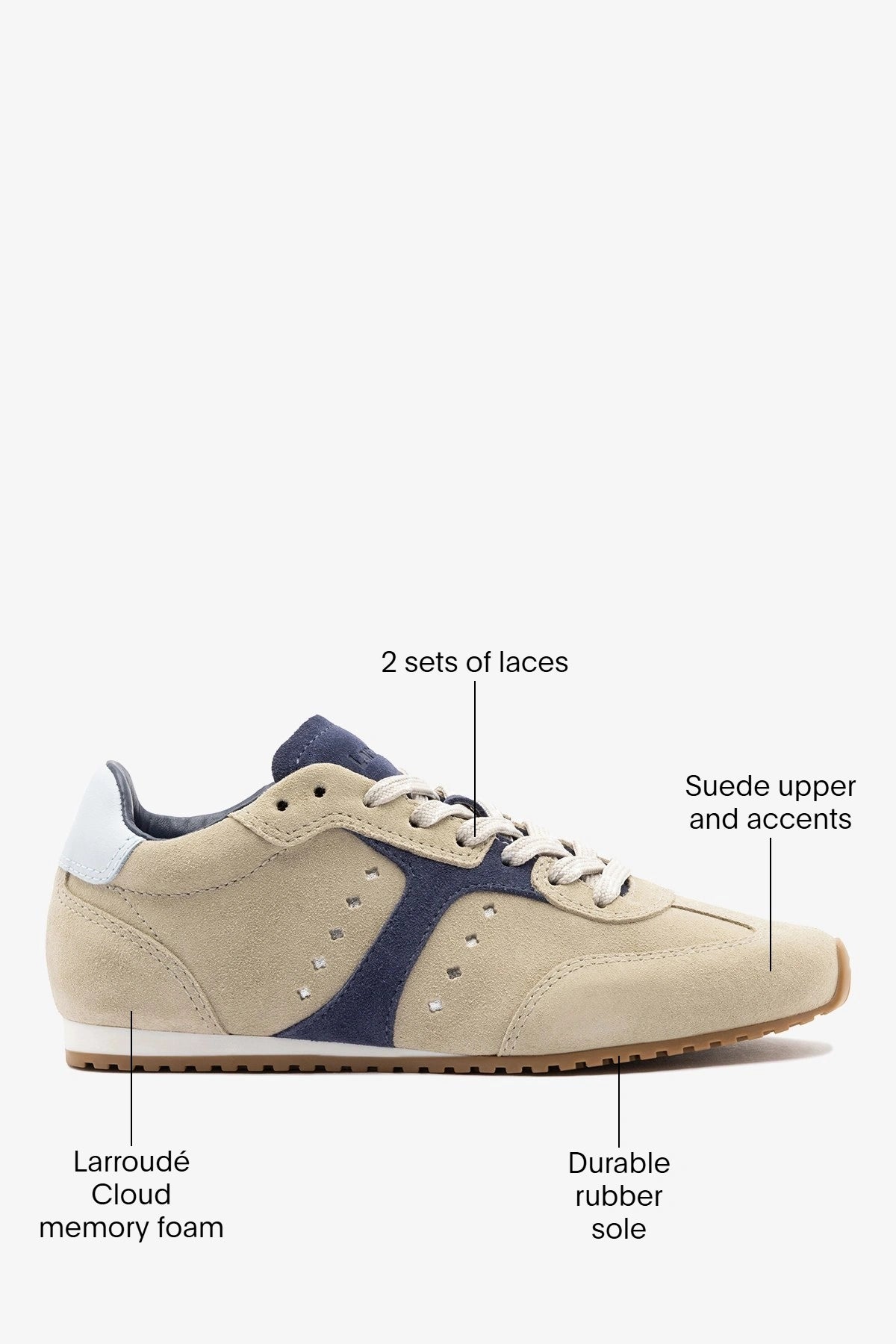 Stella Sneaker Oyster Gray Suede