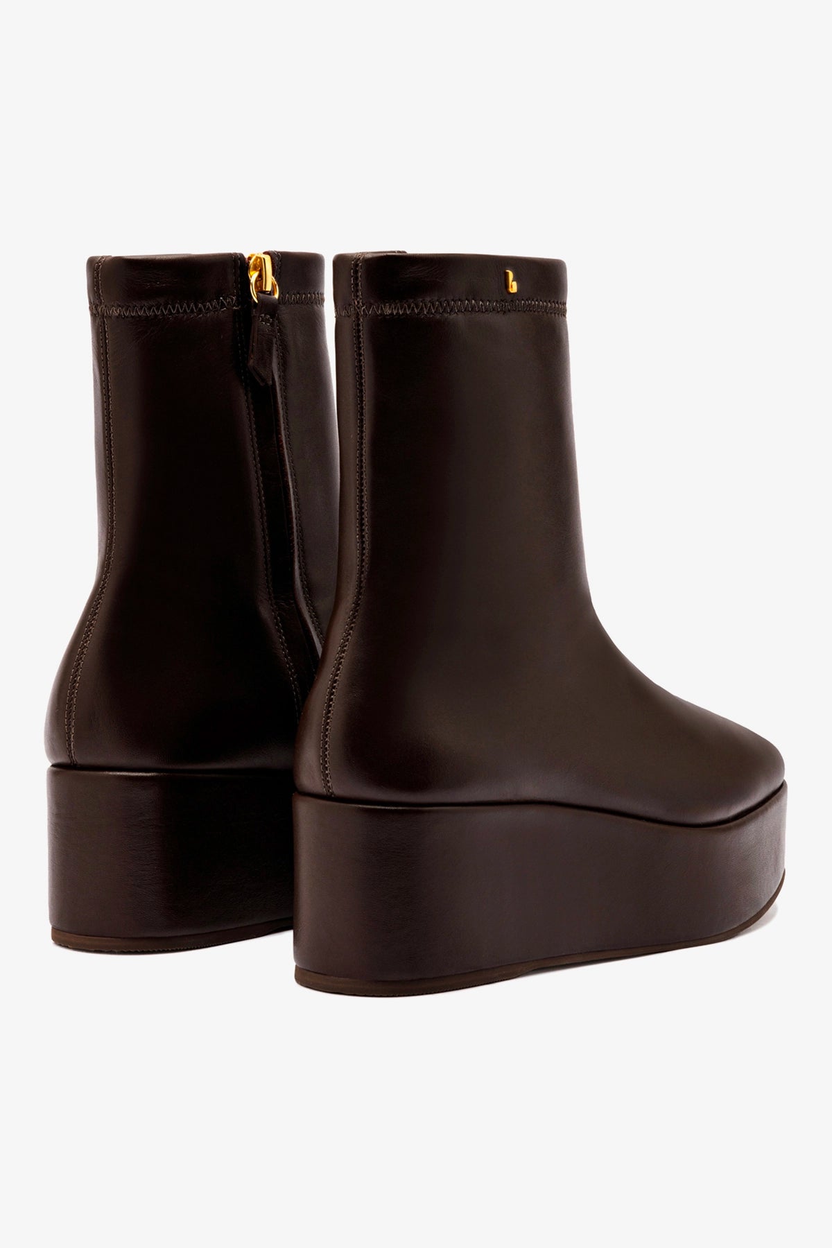 Dani Flatform Boot In Brown Leather