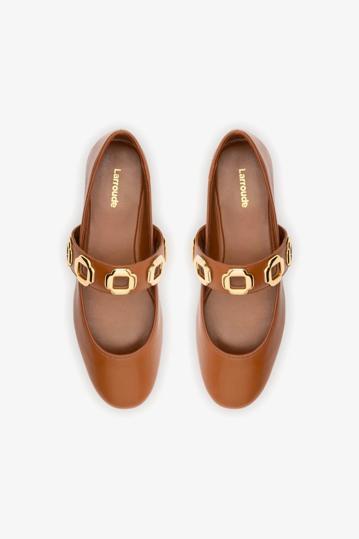Milan Ballet Flat In Caramel Leather