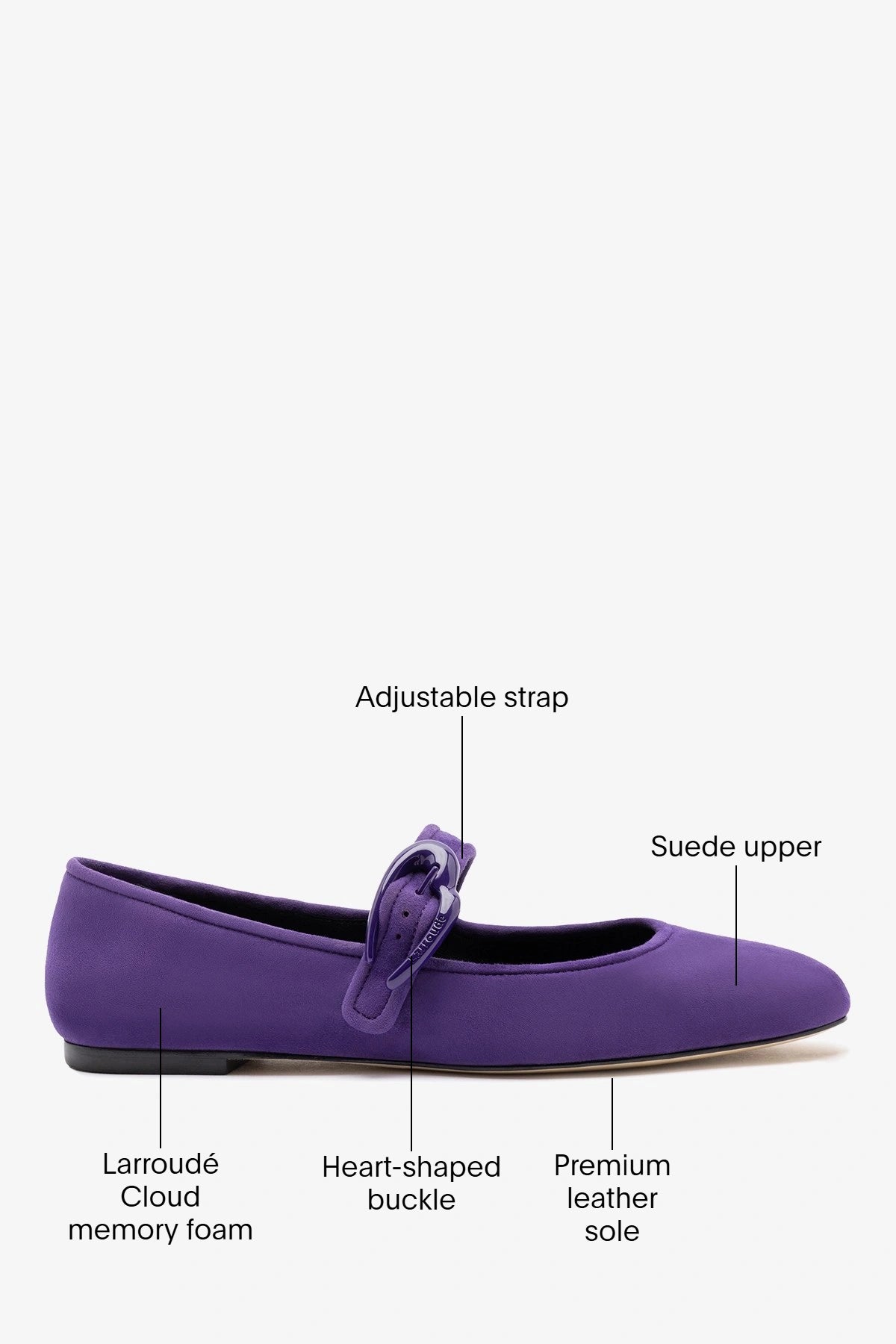 Verona Ballet Flat Eggplant Suede