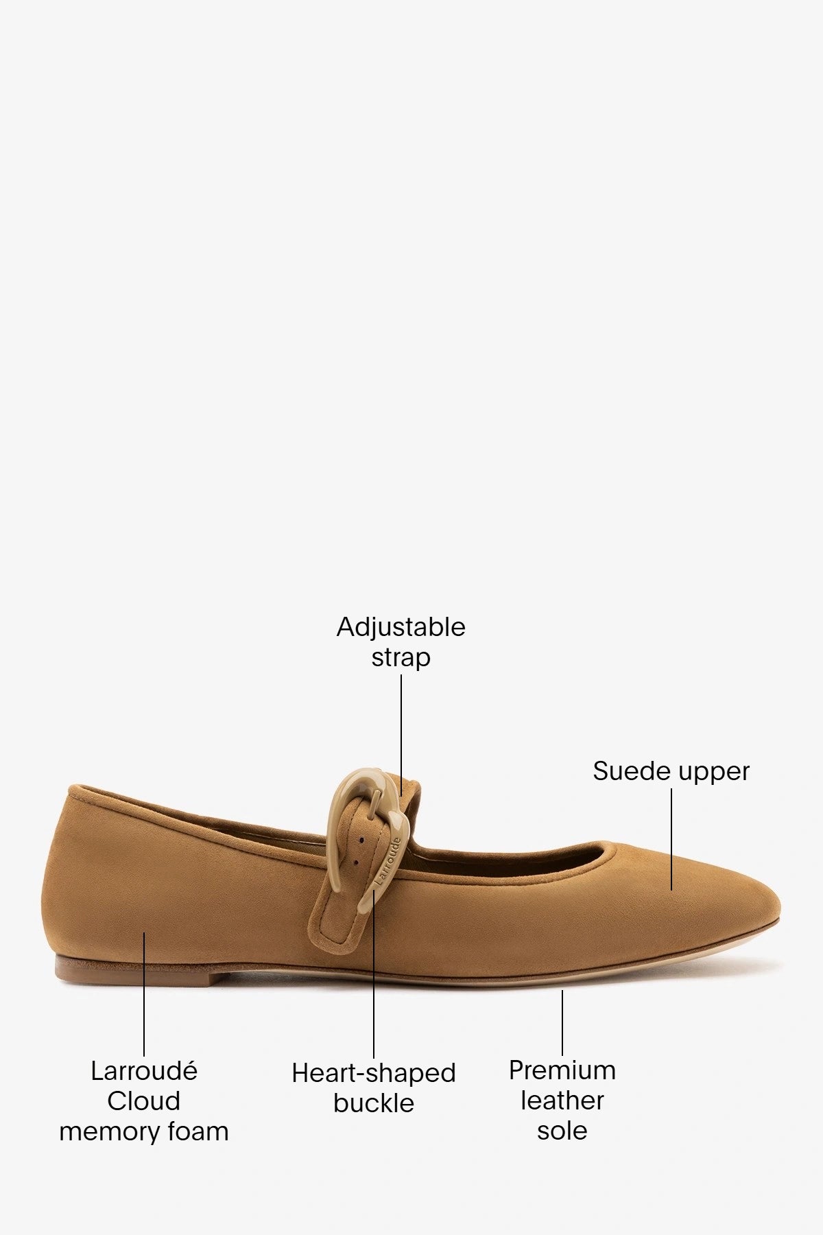 Verona Ballet Flat Tobacco Suede
