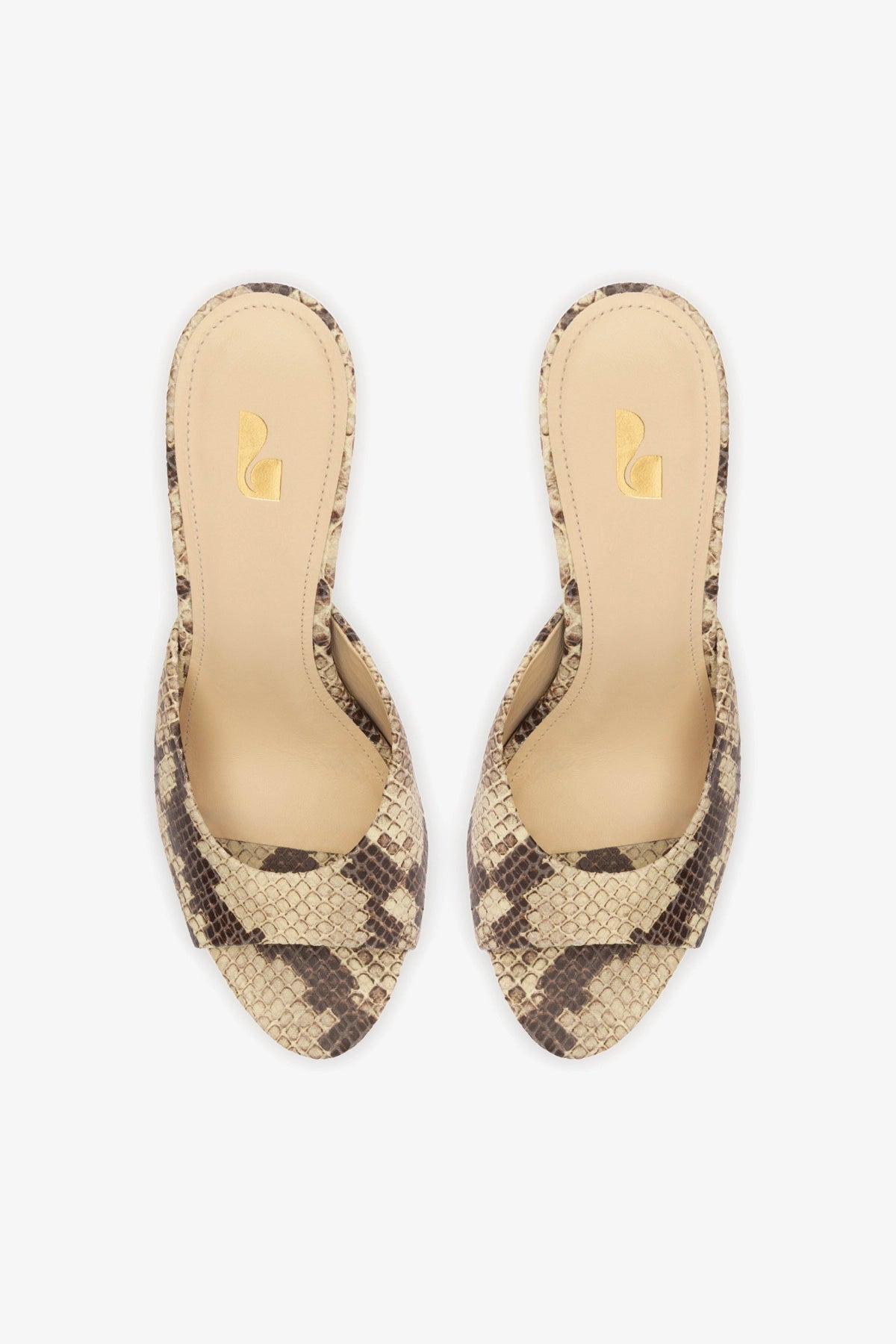 Jasmine Hi Mule In Snake Printed Neutral