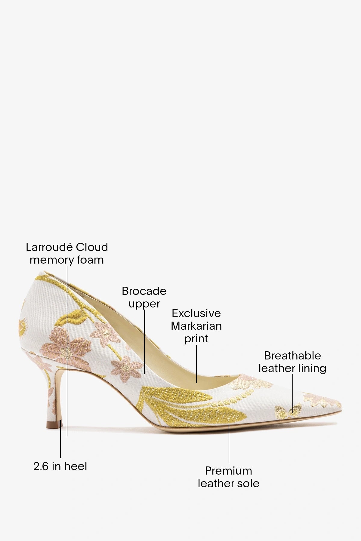 Larroudé by Markarian: Pump Mist Floral Brocade