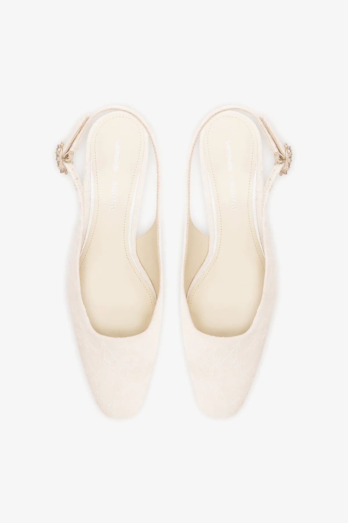 Larroudé x Markarian: Amal Pump White Lace