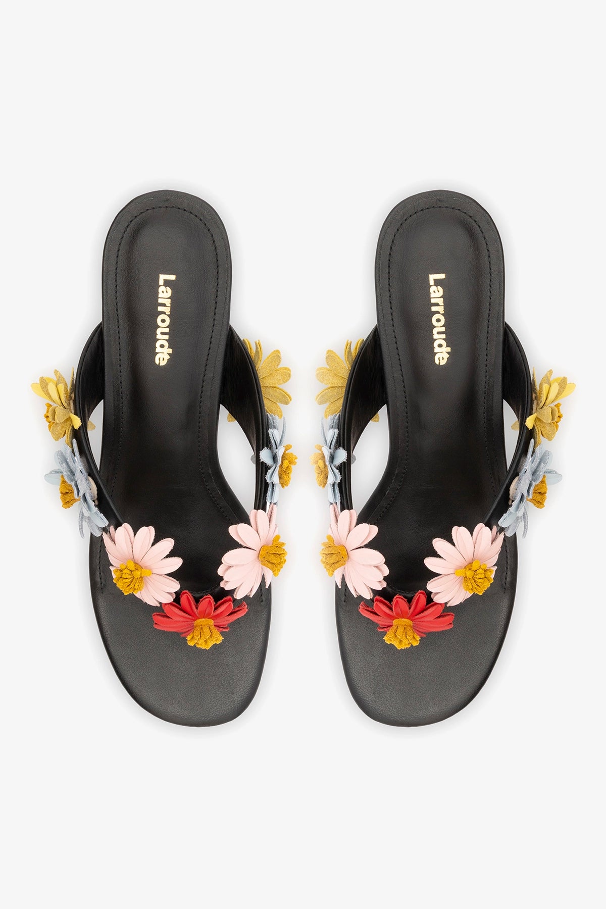 Fiore Thong Sandal Black Leather