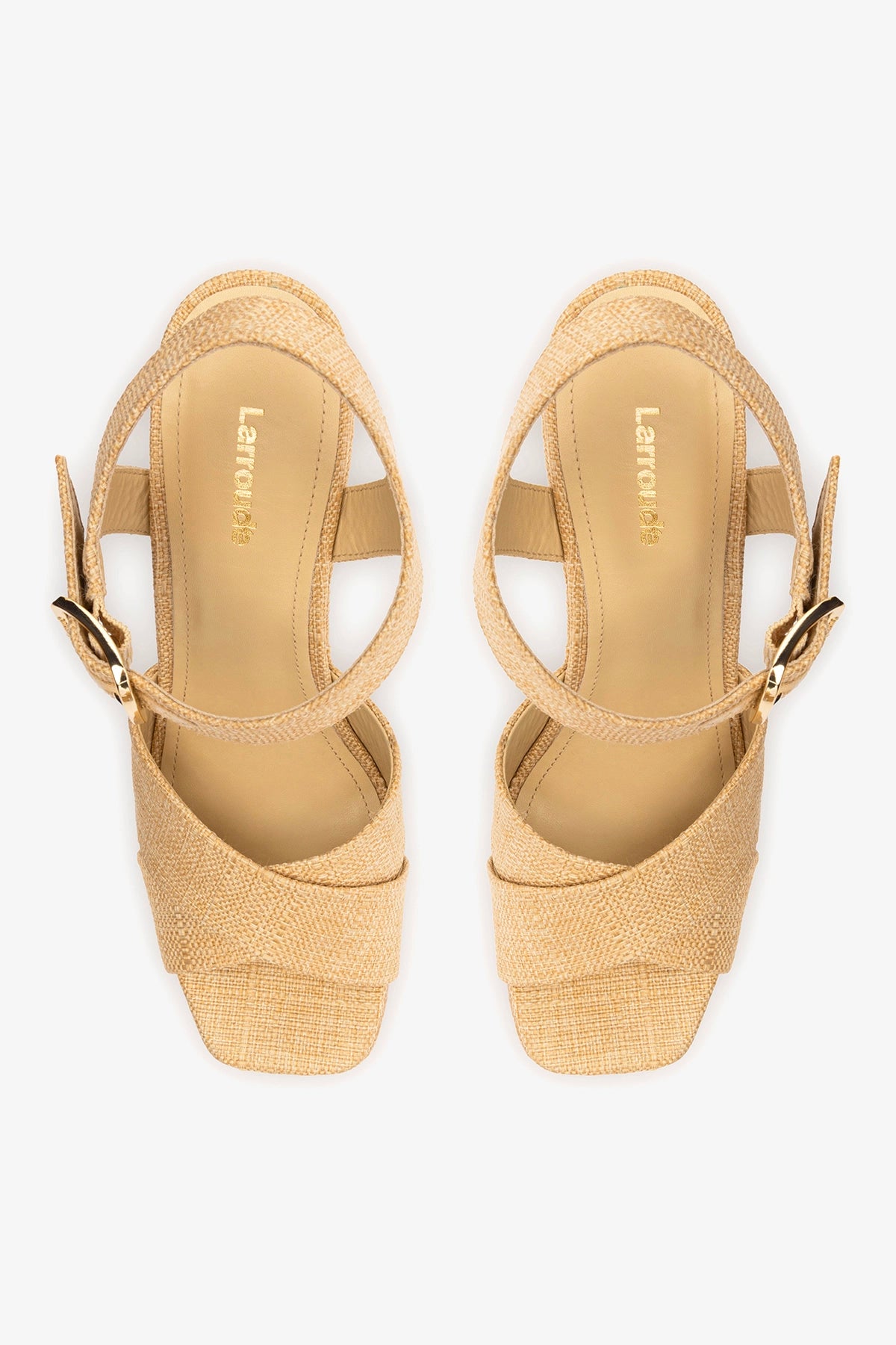 Cher Sandal In Beige Raffia