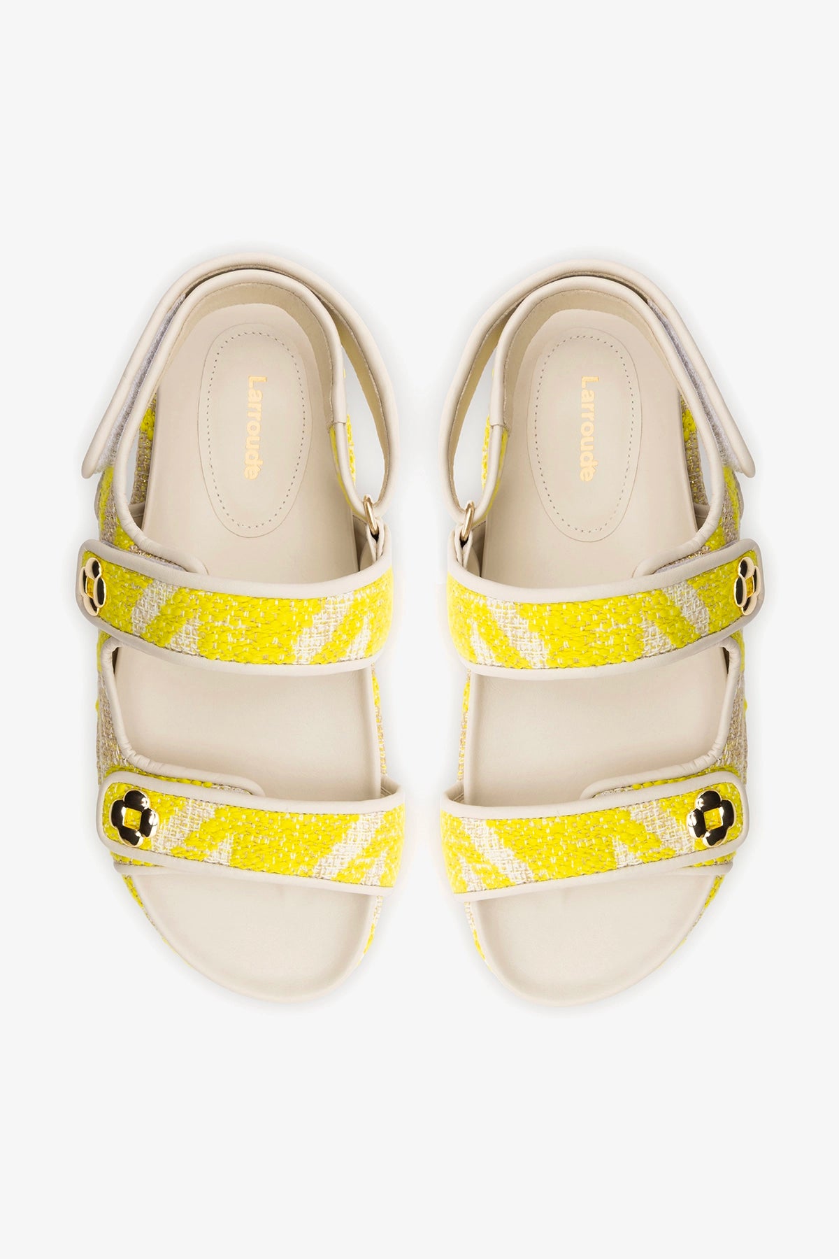 Jetty Sandal Yellow Printed Fabric