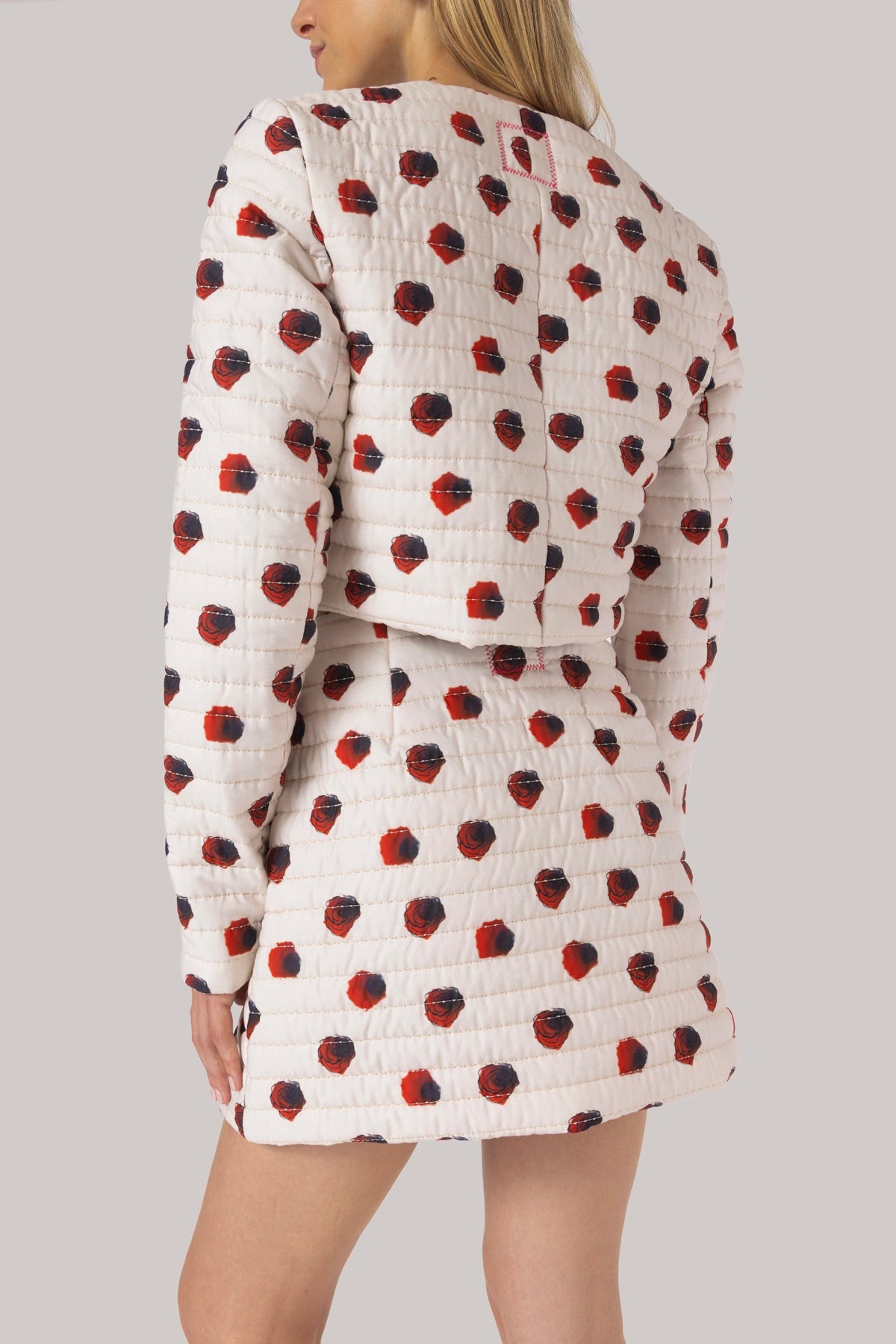 Marina Mini Skirt White Floral Cotton