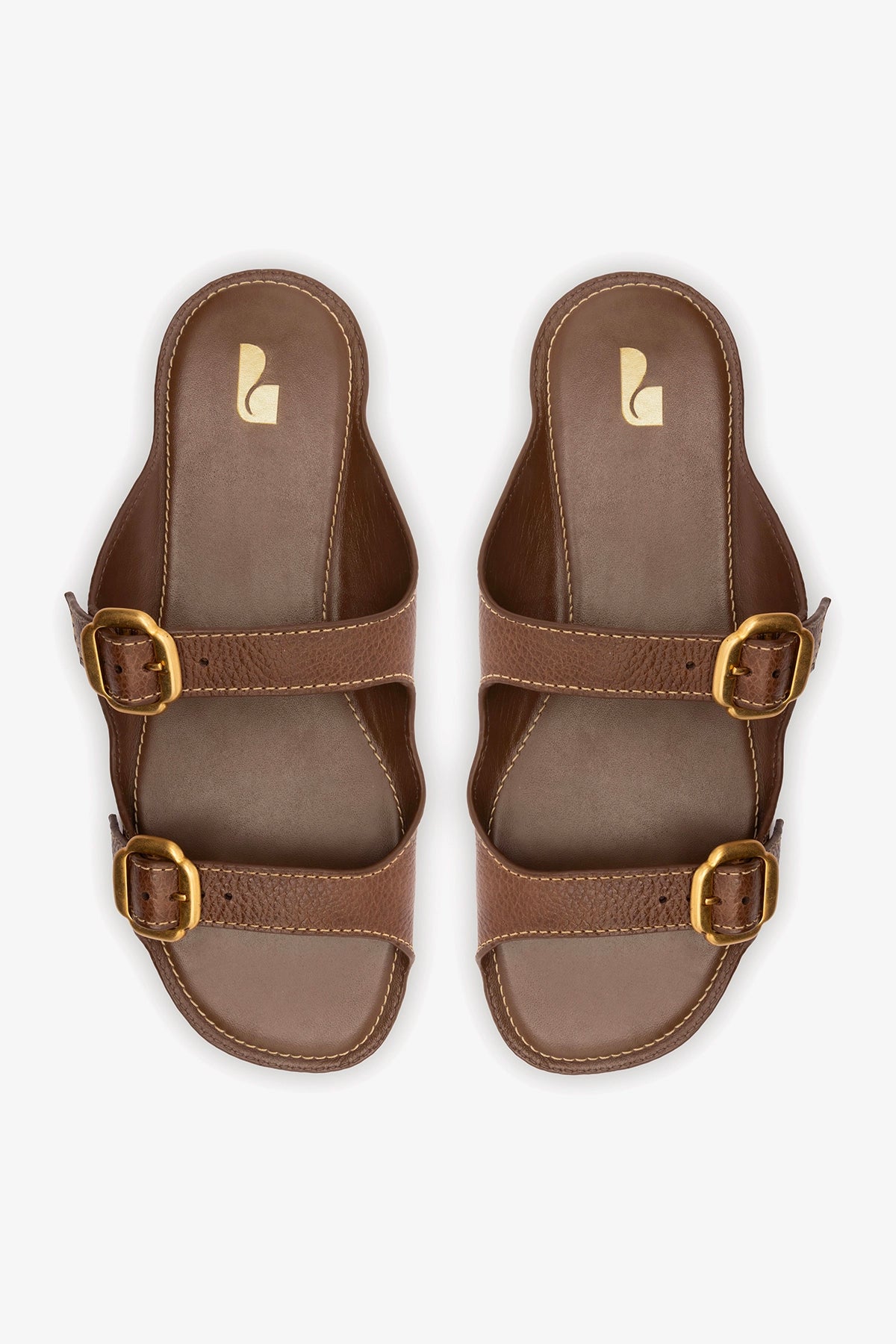 Amalfi Flat Burnt Umber Leather