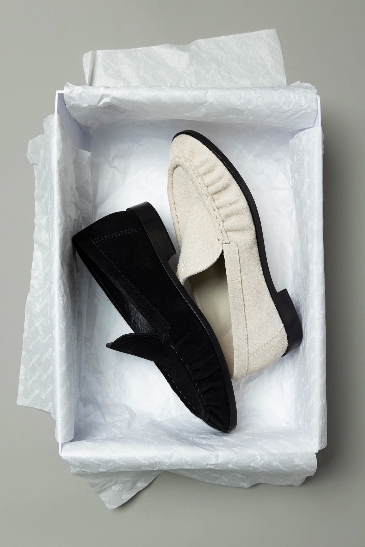 Margaux Loafer In Mushroom Grey Suede