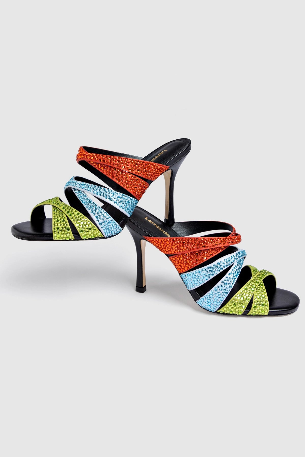 Sophia Crystal Mule Multicolor Satin