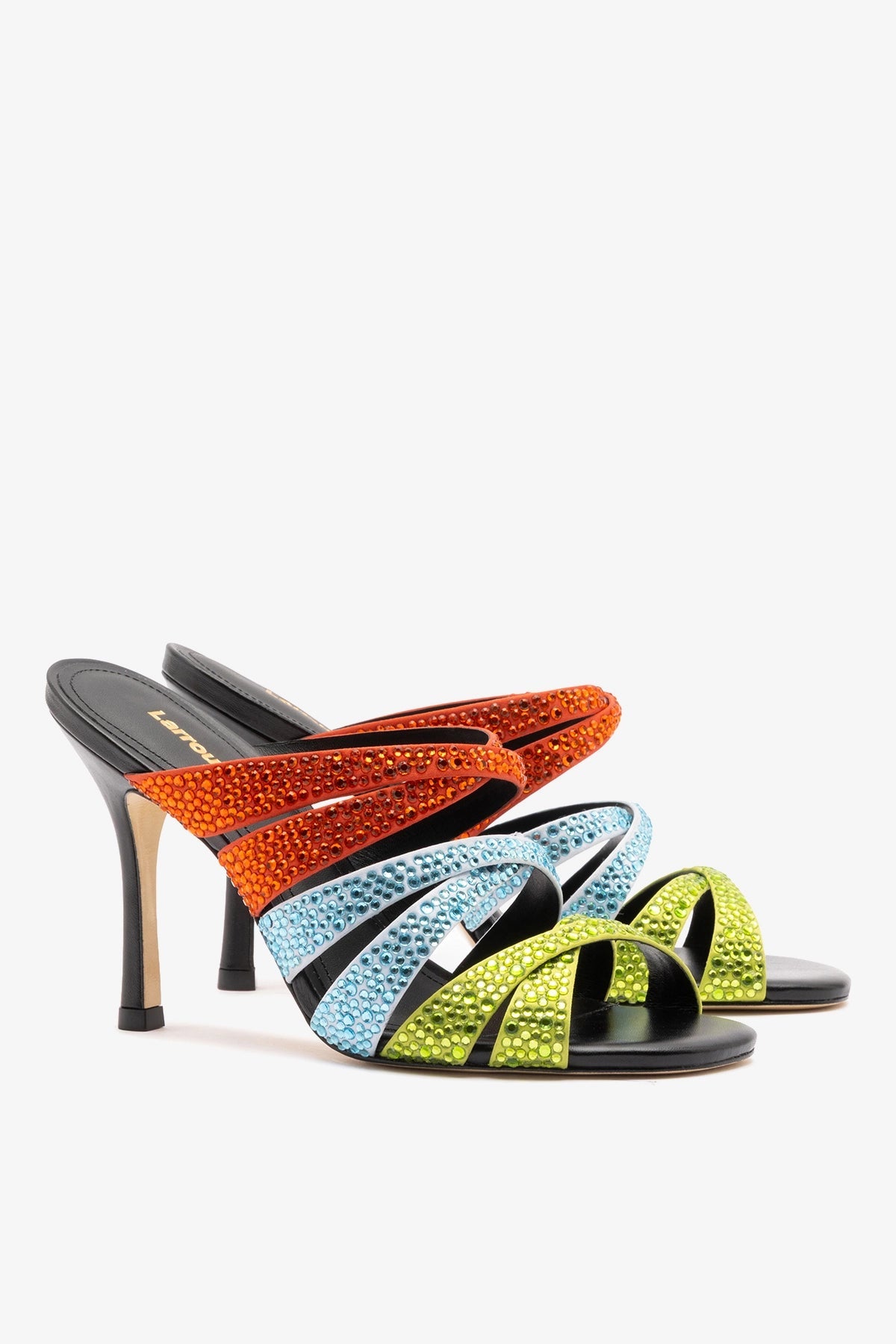 Sophia Crystal Mule Multicolor Satin