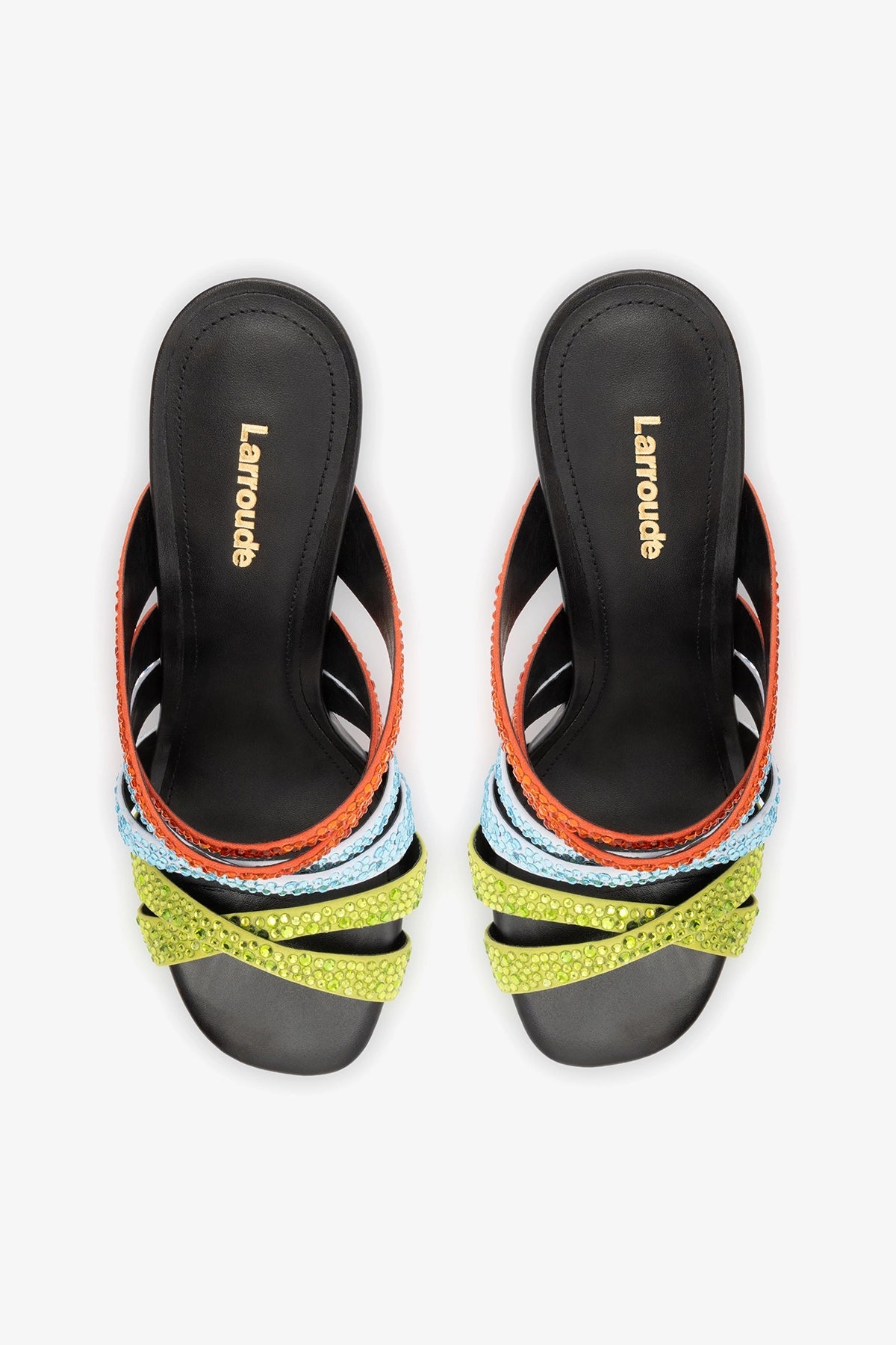 Sophia Crystal Mule Multicolor Satin