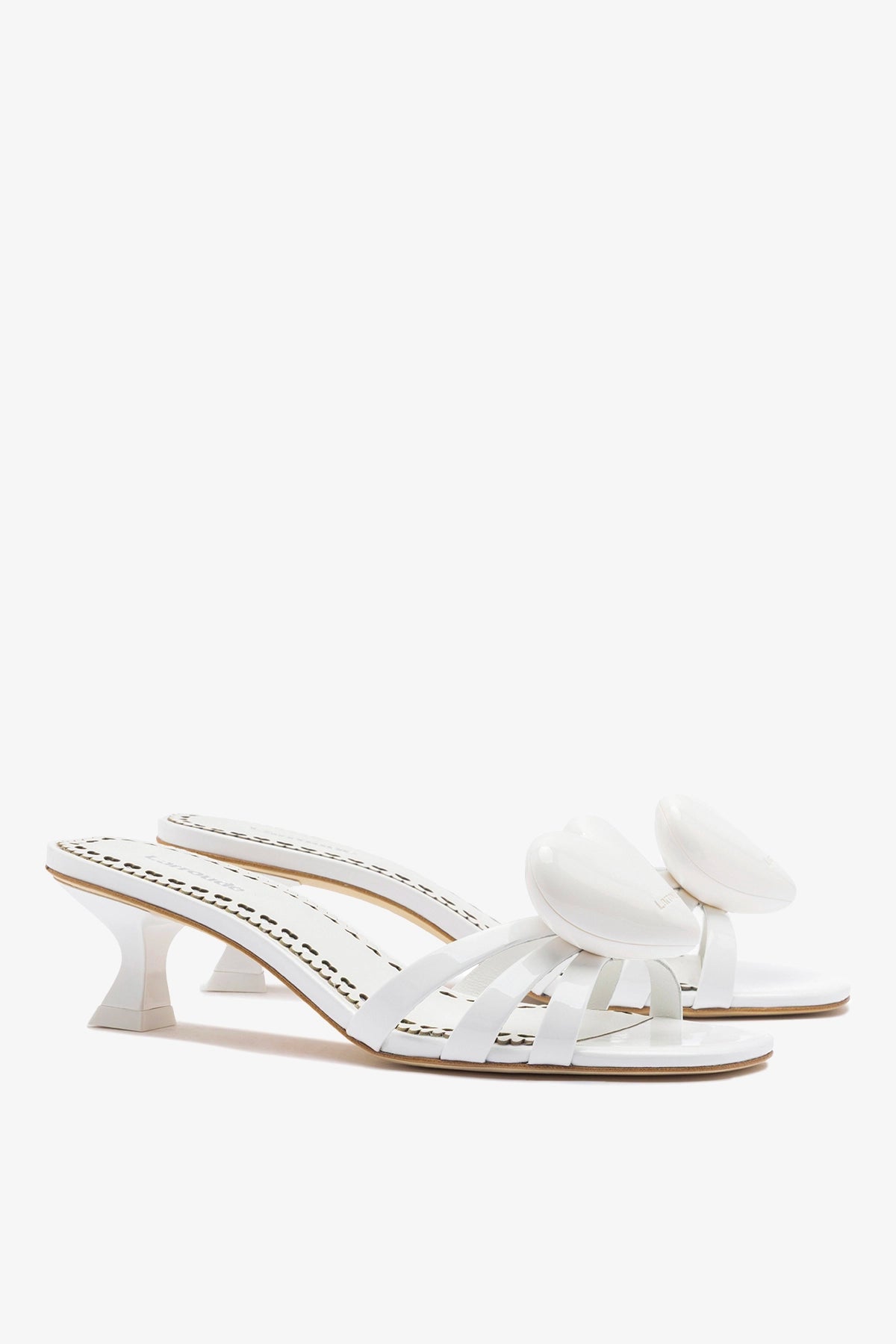Amore Mule White Patent Leather