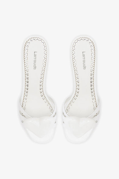 Amore Mule White Patent Leather