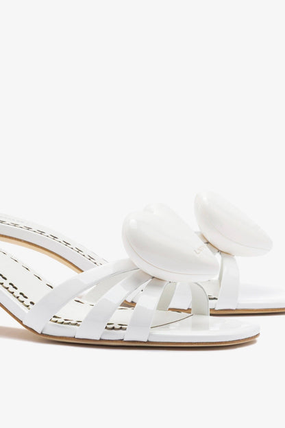 Amore Mule White Patent Leather
