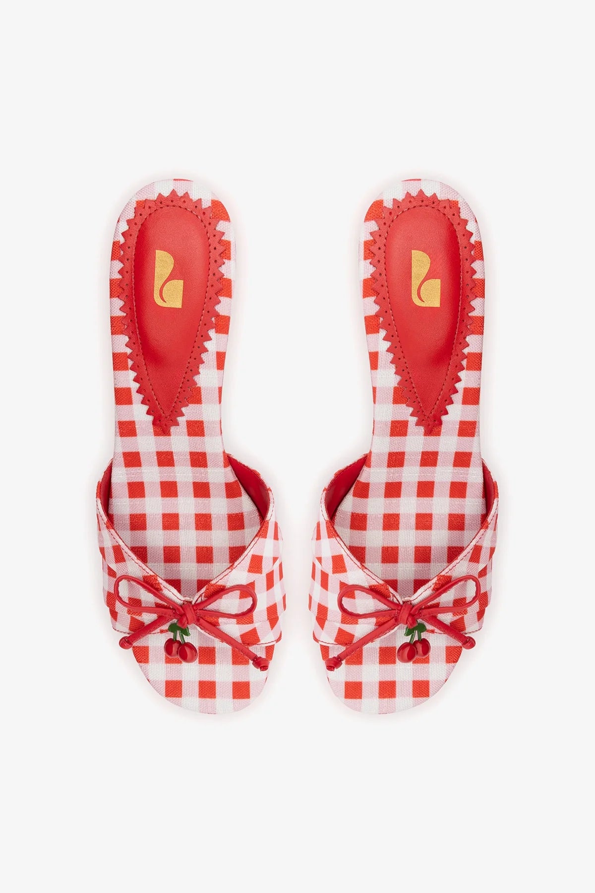Bardot Mule Scarlet Printed Fabric