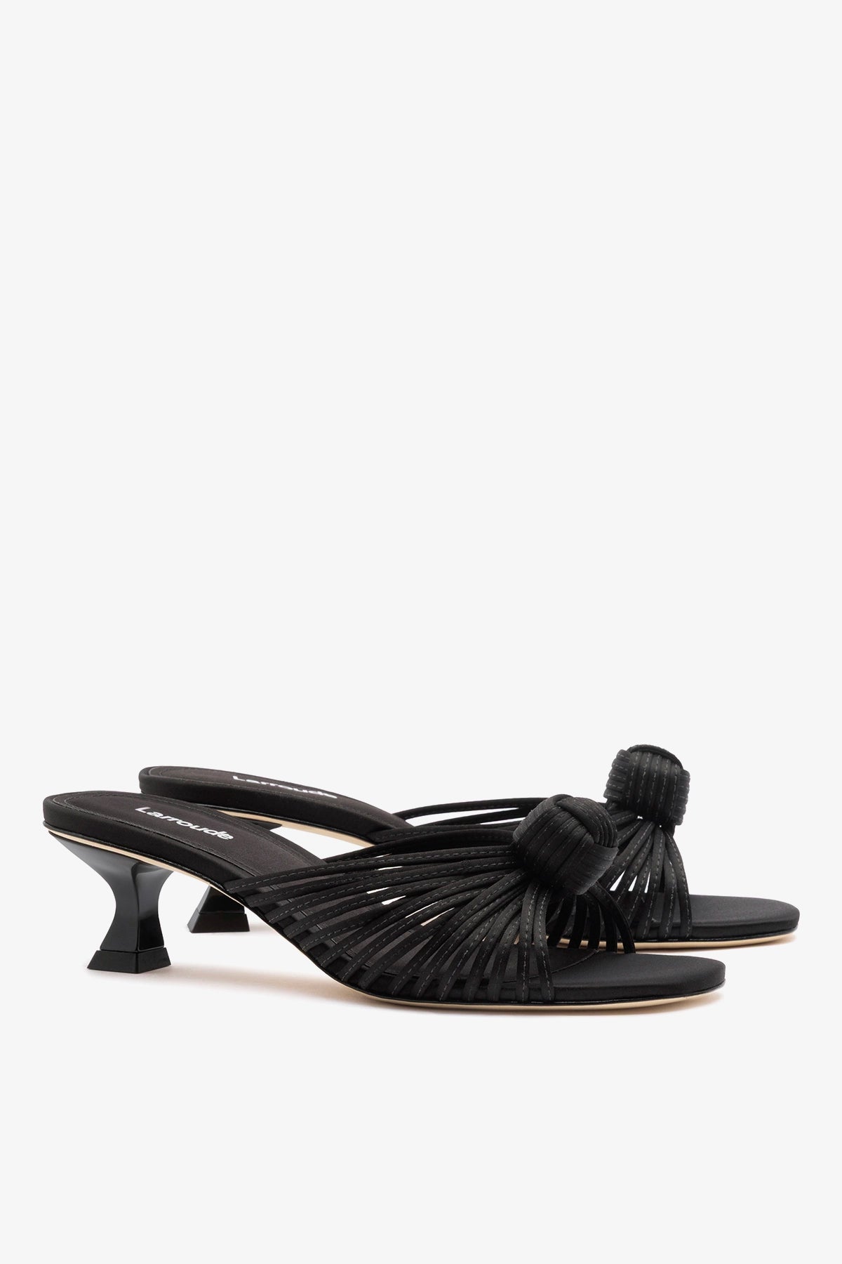 Valerie Mule Black Satin