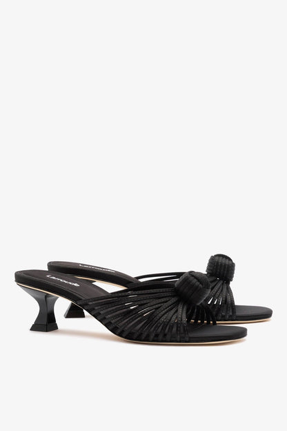 Valerie Mule Black Satin