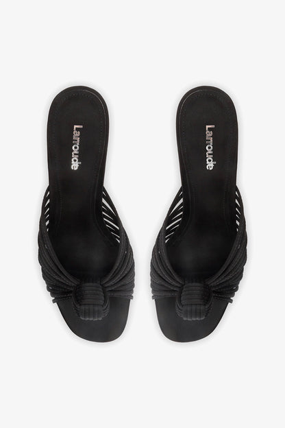 Valerie Mule Black Satin