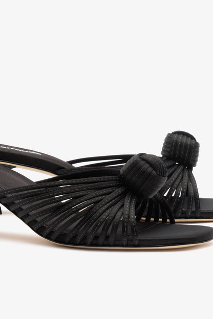 Valerie Mule Black Satin