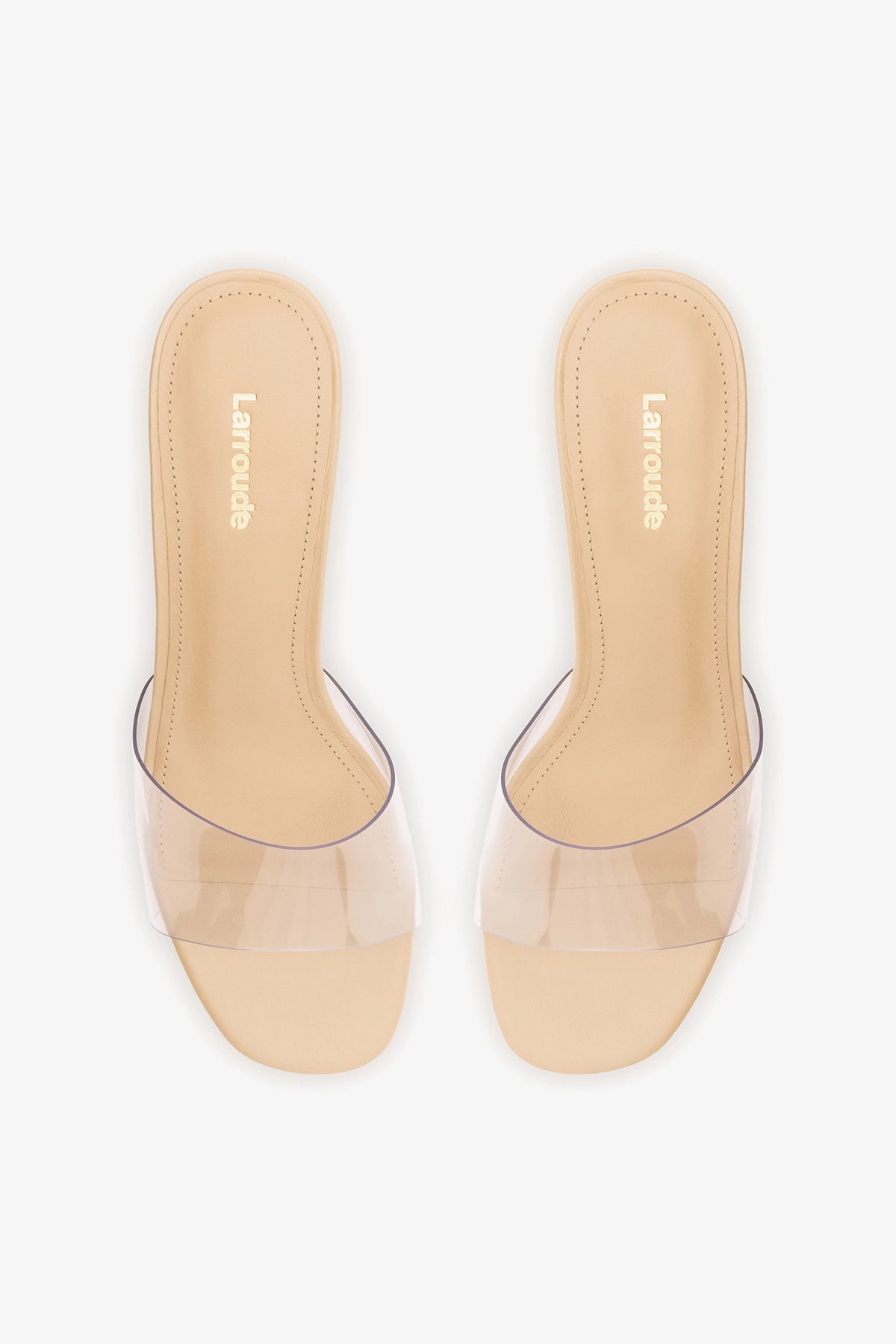 Vivi Lucite Clear Mule Sand Leather