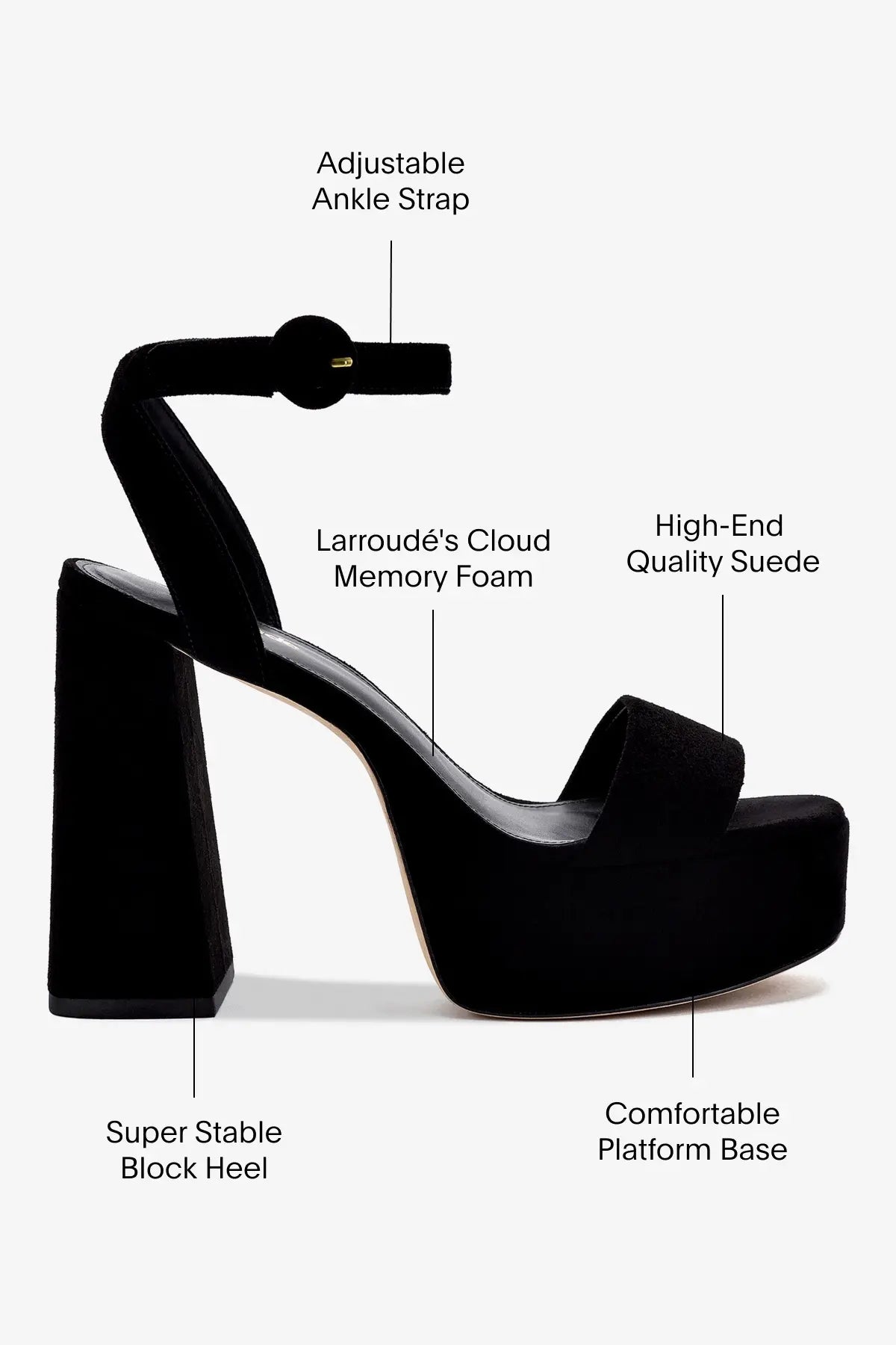 Dolly Sandal In Black Suede