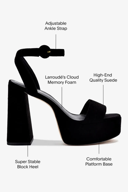 Dolly Sandal In Black Suede