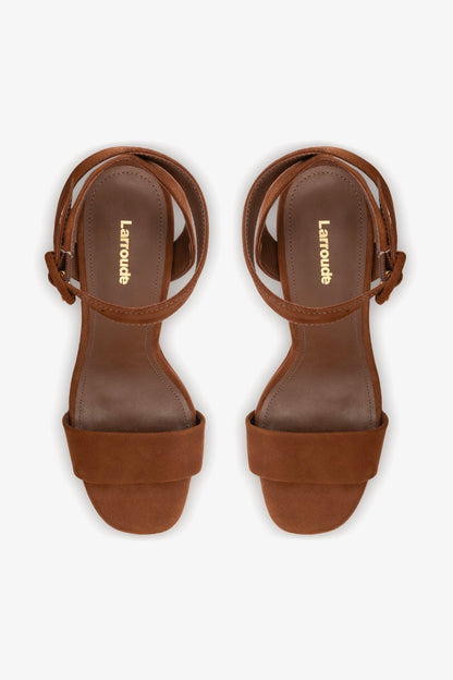 Dolly Sandal In Burnt Umber Suede