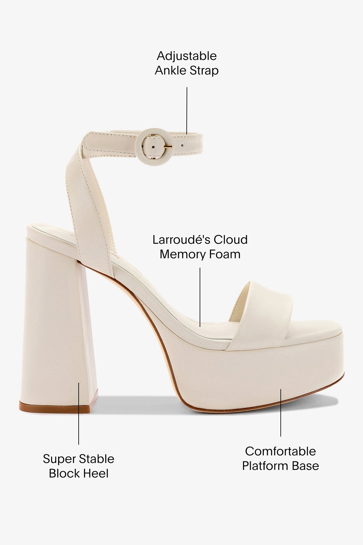 Dolly Sandal In Ivory Leather