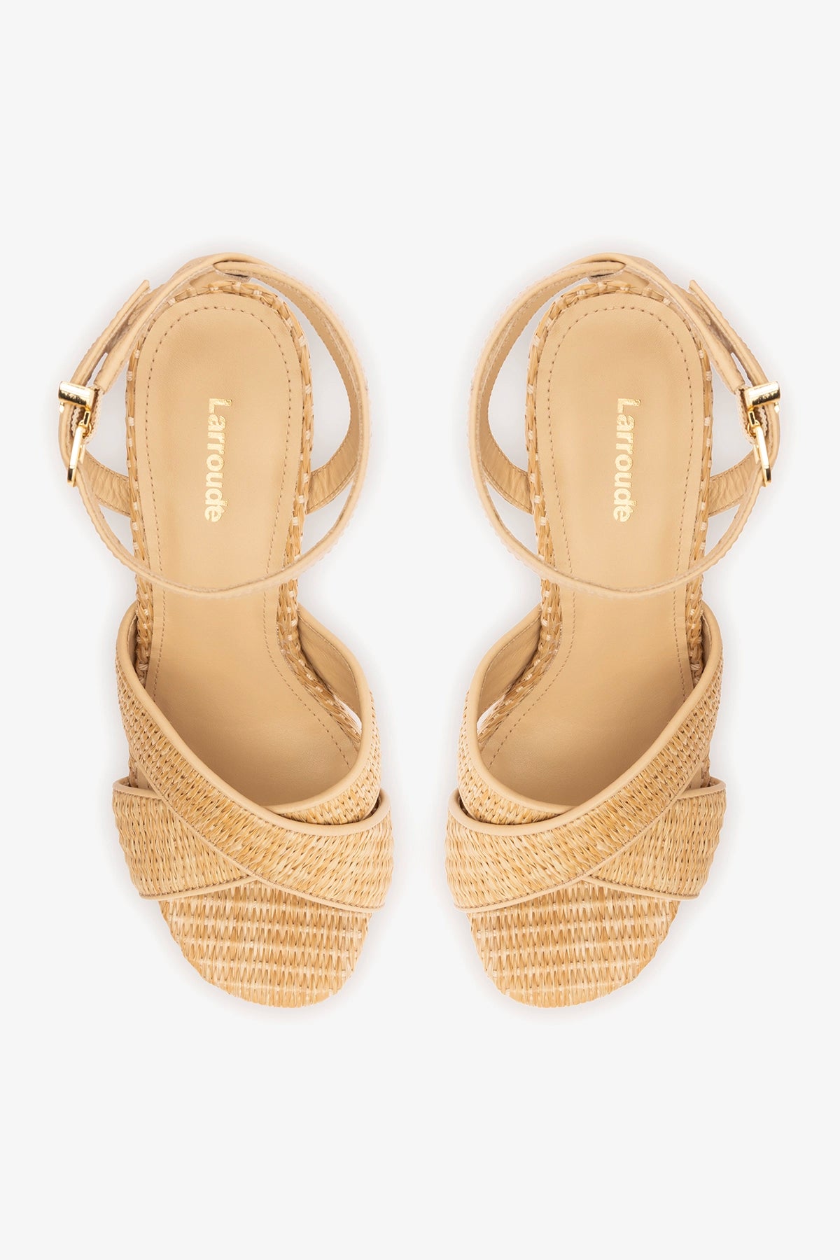 Dolly X Platform Sandal In Natural Raffia