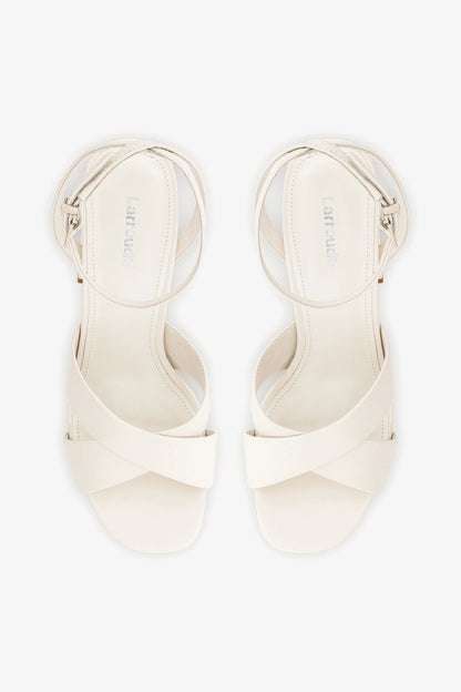 Dolly X Platform Sandal In Pearl Leather