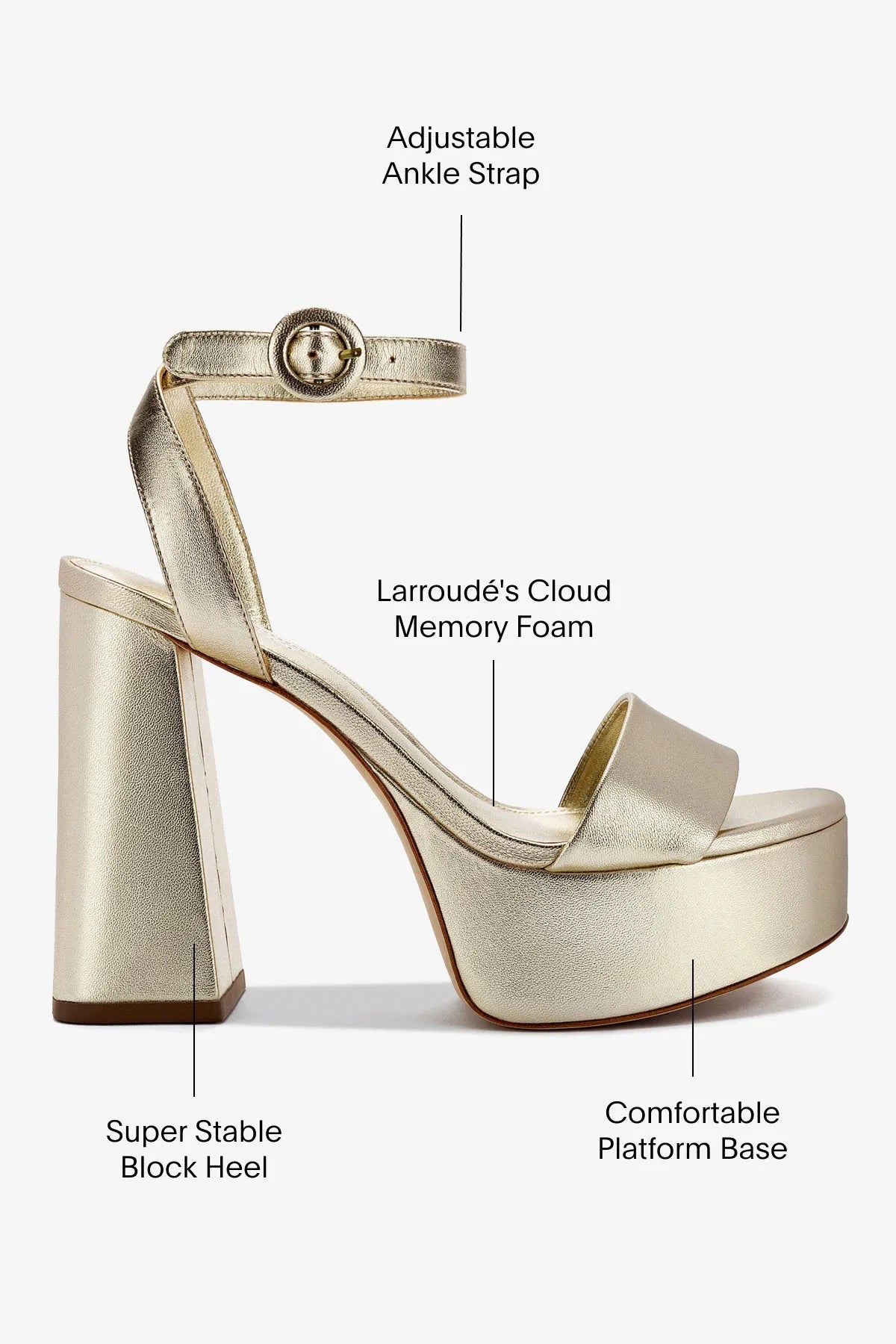 Dolly Sandal In Platina Metallic Leather