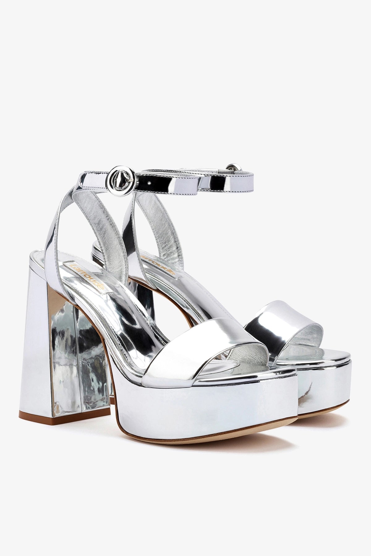 Dolly Sandal In Silver Specchio