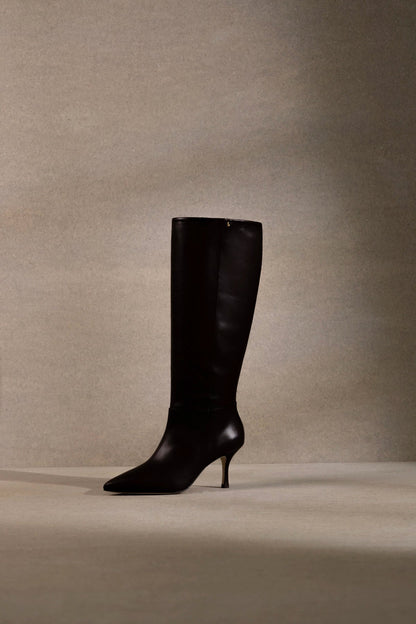 Kate Mid Boot In Black Leather