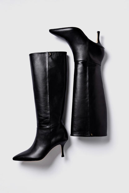 Kate Mid Boot In Black Leather
