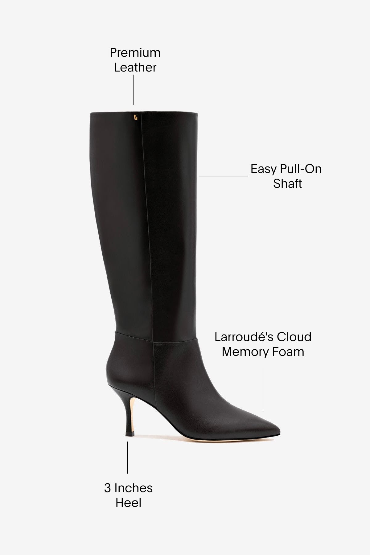 Kate Mid Boot In Black Leather