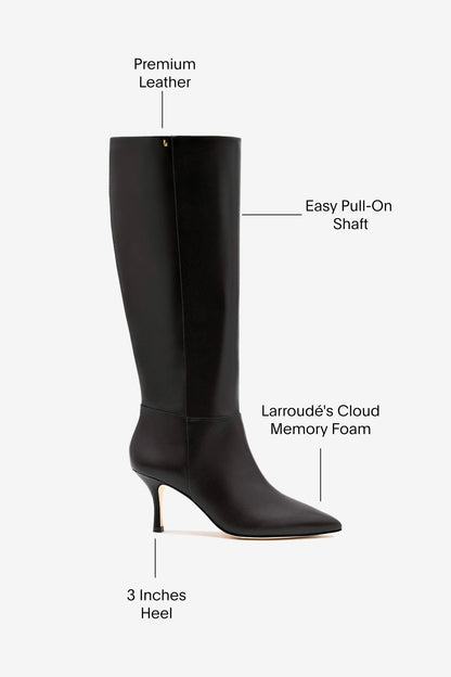 Kate Mid Boot In Black Leather