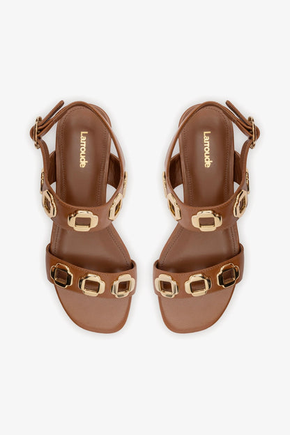 Milan Sandal In Caramel Leather