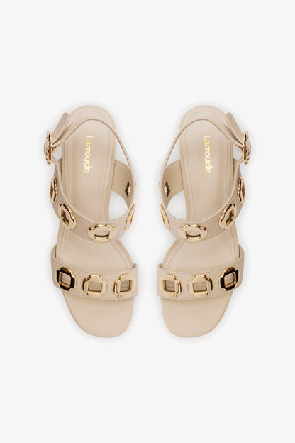 Milan Sandal In Ivory Leather