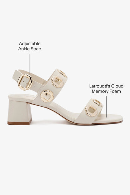 Milan Sandal In Ivory Leather