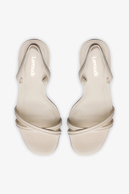 Annie Sandal In Ivory Leather
