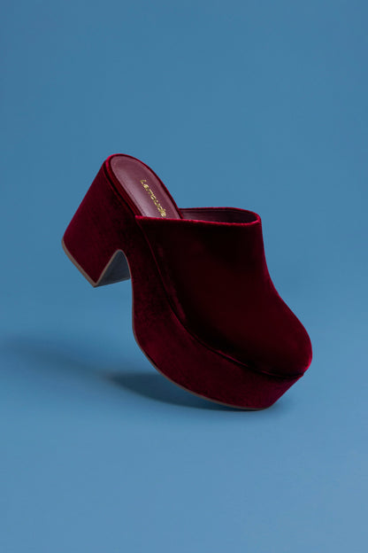 Miso Platform Clog In Wine Velvet