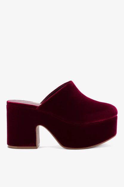 Miso Platform Clog In Wine Velvet