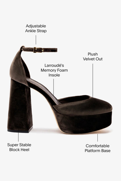 Ari Pump In Expresso Velvet