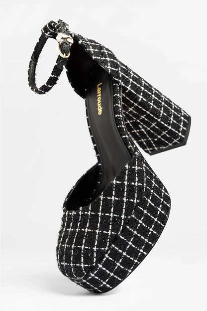 Ari Platform Pump Black Tweed